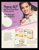 1984 New Freedom Thin Maxi Pads Circular Coupon Advertisement - £14.85 GBP