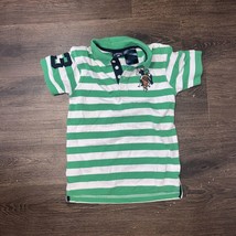 us polo assn Boys Green White Striped Polo Big Pony Size 7 Short Sleeve - $9.14