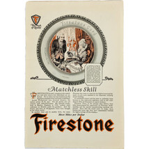 Vintage 1923 Firestone Cord Automobile Auto Car Tires Print Ad - £5.18 GBP