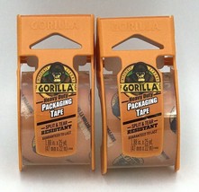 Gorilla Heavy Duty Clear Packing Tape 2 Pack 1.88&quot; x 25 yards Dispenser  - $16.99