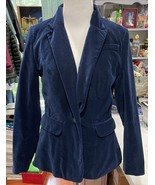 Asos Velvet Blazer Jacket Womens 8 Petite Navy Blue Pockets Festival Boh... - $376.14 MXN