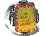 Apollo 11 The Eagle Has Landed Flicker / Flasher Silver Base Ring (Circa... - £44.63 GBP
