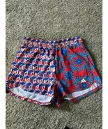 ADIDAS X FARM RIO PACER SHORTS Bright Red All Over Print Drawstring Size... - €33,19 EUR
