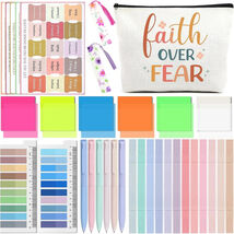 Bible Journaling Kit 7-Piece Gel Pens Highlighters Sticky Notes &amp; Bookma... - $12.73