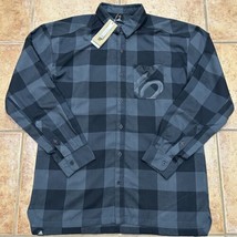 Adidas Unisex Sz L Five Ten Brand of The Brave Flannel Shirt Grey Black ... - $42.06