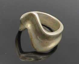 925 Sterling Silver - Vintage Shiny Pointed Design Band Ring Sz 6.5 - RG17427 - £29.26 GBP