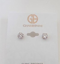 Giani Bernini Sterling 18k gold over Silver  Earrings w/ crystals NWT free ship - £17.74 GBP