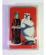 Coca Cola Polar Bear w/ Bottle Playing Cards In PVC Case - 90s Made in H... - £26.50 GBP