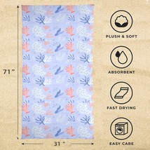 Beach Towels - Large Summer Vacation or Spring Break Beach Towel 31&quot;x71&quot; - Blue  - £15.42 GBP