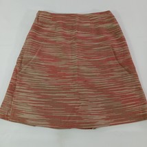 Bandolino Women's Coral/Tan Side Zipper Pleated Skirt Size 6 image 10