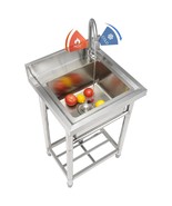 VEVOR Stainless Steel Utility Sink, 1 Compartment Free Standing Small Si... - $428.37 CAD