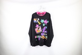 Vtg 90s Disney Womens 22W Spell Out Mickey Mouse Film Turtleneck Sweatshirt USA - £46.35 GBP