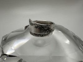 Vintage Silverplate Unique Shape Flower Ring Size 12 #91 - $11.88