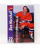 DON MARSHALL SIGNED Molson Export Promo Card #54 Montreal Canadiens AUTO - £4.68 GBP