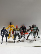 Vintage Lot Of 6 Batman Bruce Wayne Action Figures 1997 Kenner DC Green Lantern - $21.73