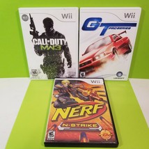 Call of Duty MW3 Nerf N-Strike GT Pro Series Wii Nintendo Video Games Lot of 3 - $9.89