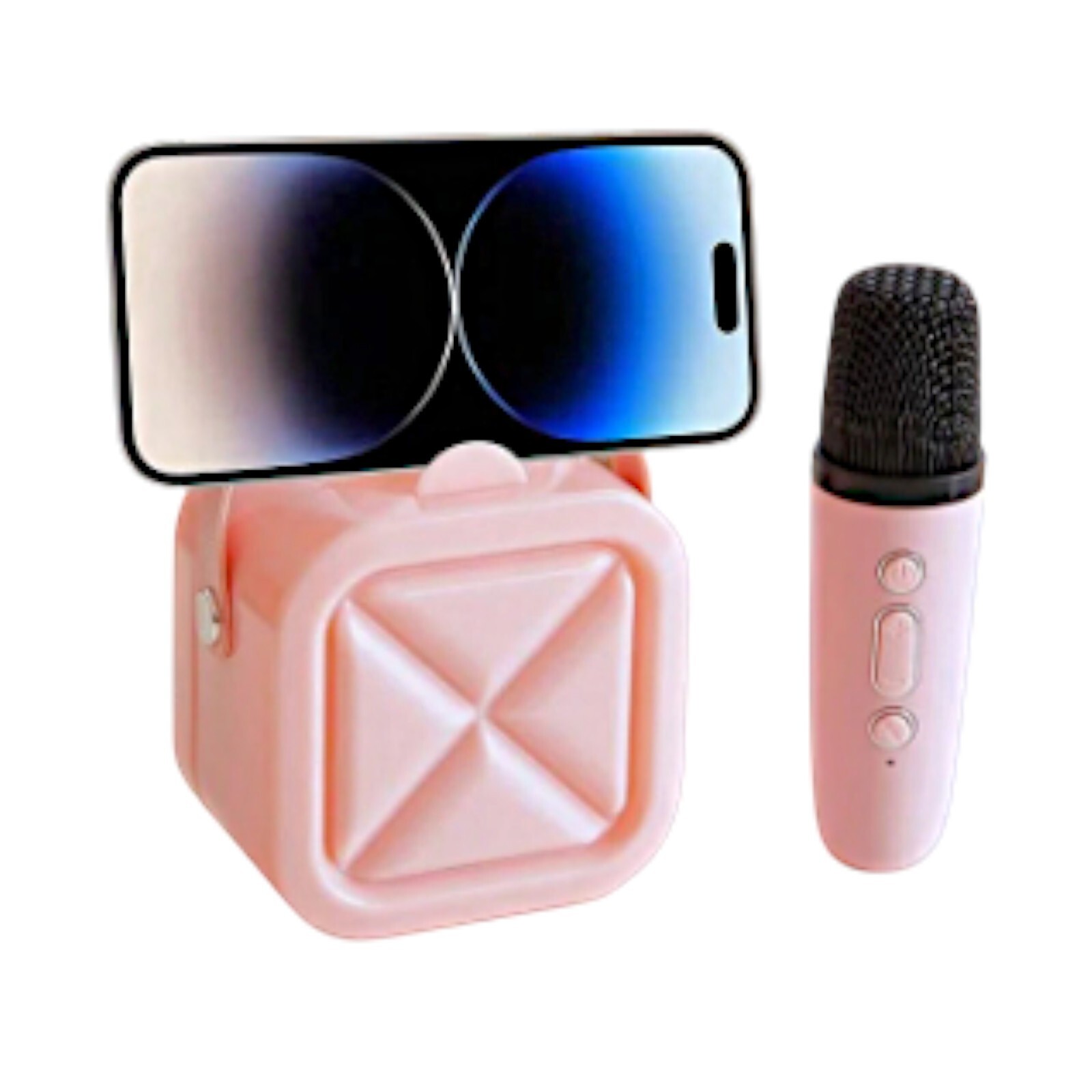 Mini Karaoke Machine Wireless Bluetooth Speaker Luminous Two Mics Voice Effects Item image 15