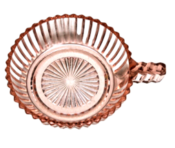 Vintage Anchor Hocking Queen Mary Pink Depression Glass Shallow Cup One Handle - £11.19 GBP