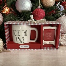 Rae Dunn DECK THE PAWS Christmas &amp; JINGLE BONES Ornament Frame Gift Set ... - $27.16