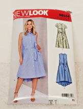 2020 New Look Pattern N6654 Shirt Dress Pattern Size 10-22 CUT 10 pcs. - £0.79 GBP