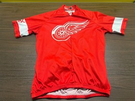 Detroit Red Wings Men’s Red NHL Hockey Cycling Jersey - VOmax - Large - £24.04 GBP
