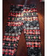 Pajama Christmas Leggins Size Medium - £15.86 GBP
