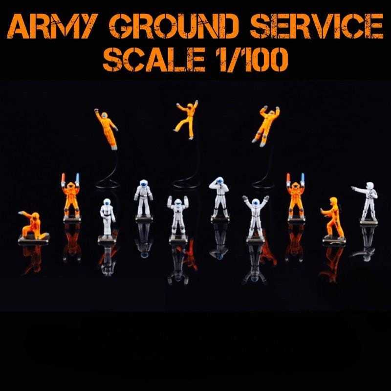 Complete Your Gundam Hangar Setup with 1/100 ARMY GROUND SERVICE Crew (26 Figure