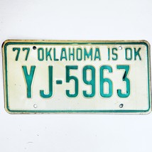 1977 United States Oklahoma Oklahoma County Passenger License Plate YJ-5963 - €11,20 EUR