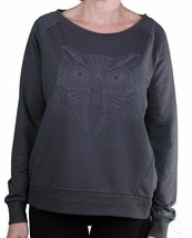 Bench Womens Gray Oakfield Wise Owl Print Overhead Sweatshirt BLEA3367 NWT - $38.51