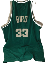 Larry Bird #33 Boston Celtics 1985-86 NBA Throwbacks HOF White Green Jer... - $114.03