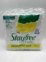 Vintage Stayfree Classic Deodorant Maxi 24 Pads New 1993 Bs248 - £32.49 GBP