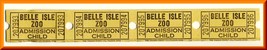 An item in the Collectibles category: 4-Vintage Belle Isle Zoo Tickets, Detroit, Michigan/MI, Child Admission