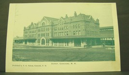 Vintage Postcard Depot Concord NH FE Nelson Train Railroad Station - $6.78 CAD