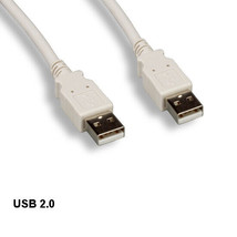 Kentek Beige 10&#39; ft USB 2.0 A Male to Male Cable 28 AWG 480Mbps Data Sync Charge - £11.21 GBP