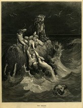 Art Gustave Dore - The Holy Bible - Plate I, The Deluge repro Print   Giclee - £6.82 GBP+