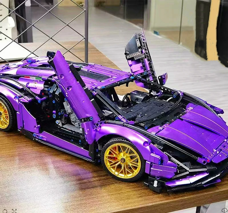 IN STOCK LamborghiniI Sian FKP37 Purple Sport Car Technology Compatible With MOC - £204.17 GBP