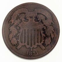 1871 Dos Centavo Pieza En Buen Estado, Bronw Color, Completo Rims ,No Pr... - $53.79