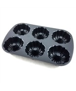 Nordic Ware Multi Mini Bundt Muffin Pan Makes 6 Heavy Cast Aluminium - £19.64 GBP