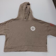 RVCA RN#99064 Women's Tan/Beige Cropped Hoodie Pullover Sweatshirt Size Small image 12