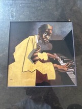 Justin Bua &quot;Piano Man&quot; Custom FRAMED African American Graffiti ART Black BLM - £119.96 GBP