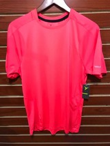 NEW Men&#39;s Active slim T-Shirt Running Crew Neck Neon Coral Pink Old Navy... - $9.88