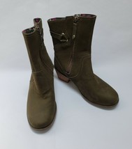 Teva Womens Short Boots Shoes Zipper Greenish Brown Size US 7 EU 38 - £47.43 GBP