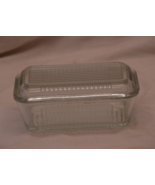 Clear Glass Refrigerator or Butter Dish Ribbed Designs - £19.41 GBP