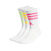 Adidas 3S Cushioned Crew Socks 3 Pairs Unisex Sports Casual Socks NWT IP... - £24.70 GBP