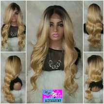 Liv&quot; Synthetic Wig 13x4 Lace Frontal Wig ,Ombre Blonde Wig, Natural Hairline W/B - £74.53 GBP