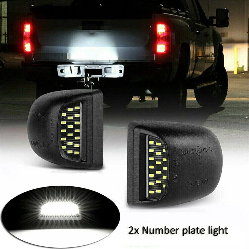 LED License Plate Light for GMC Silverado Sierra 1500 2500 3500, 2 Pcs - Car R - $17.26
