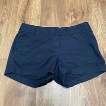 J.Crew Womens Navy Blue Chino &quot;Broken-In&quot; Shorts Size 2 XS Cotton 2.5&quot; Inseam - £18.99 GBP