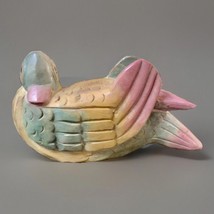 Rare Vintage Hand Carved &amp; Painted Wooden Duck Home Beach/Lake House Deco - $15.84