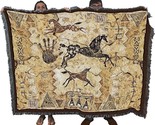Southwest Cave Rock Art Tlalocs Tribe Blanket By Cecilia Henle - Gift Ta... - £62.08 GBP