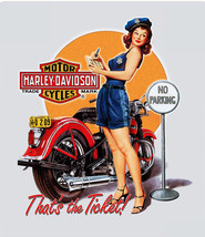 Harley-Davidson Ticket Babe Metal Sign - £15.94 GBP